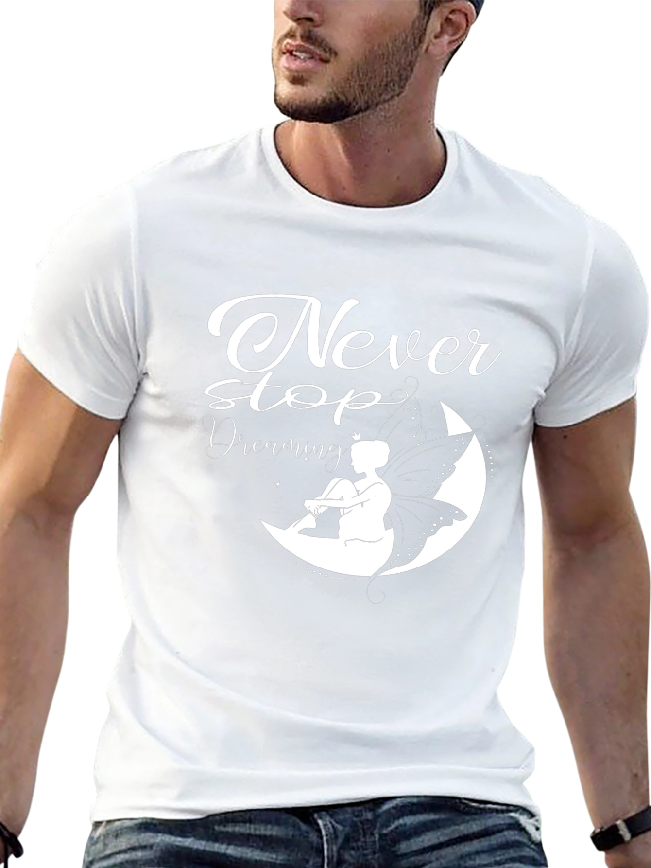 Never Stop Dreaming Black Graphic Tee