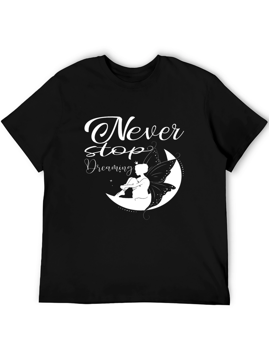 Never Stop Dreaming Black Graphic Tee