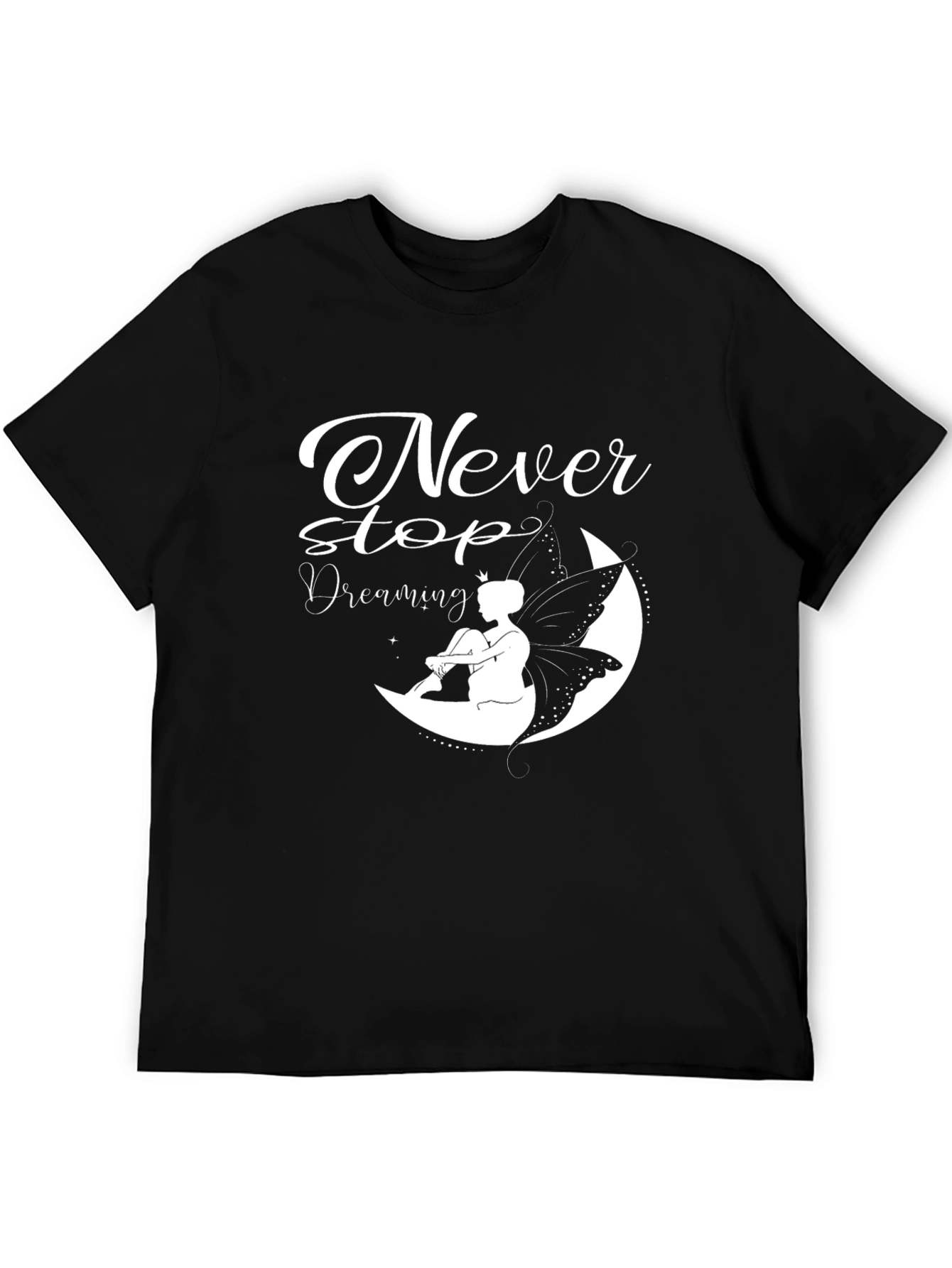 Never Stop Dreaming Black Graphic Tee