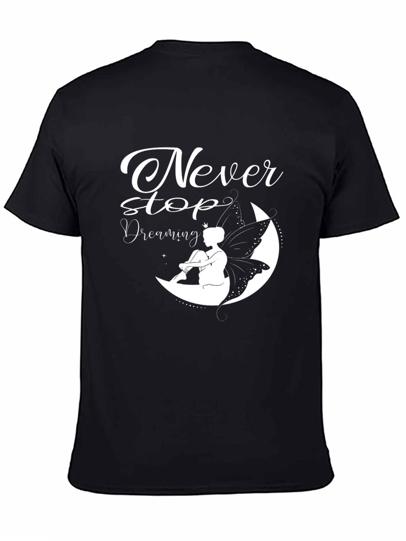 Never Stop Dreaming Black Graphic Tee