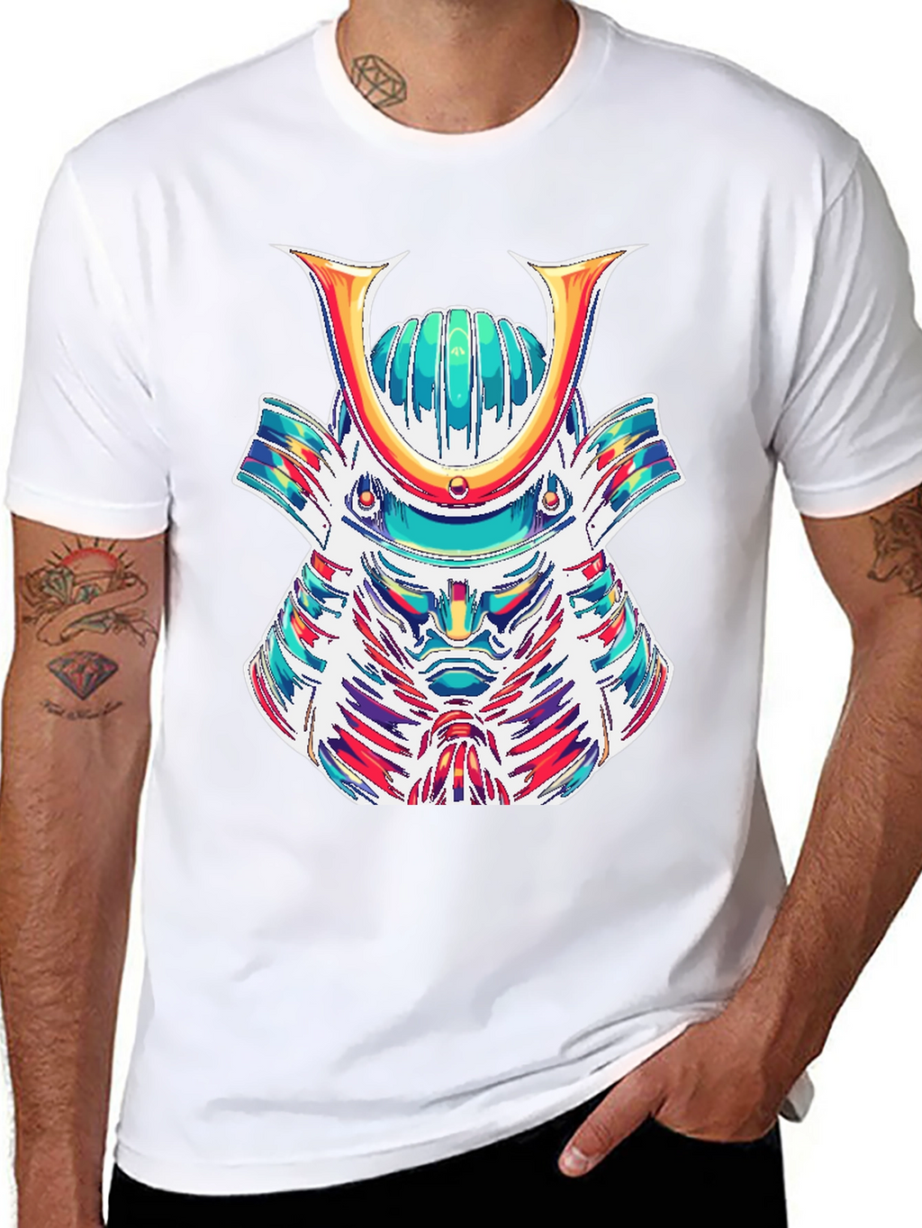 Samurai Graphic Tee - Bold Artistic Design