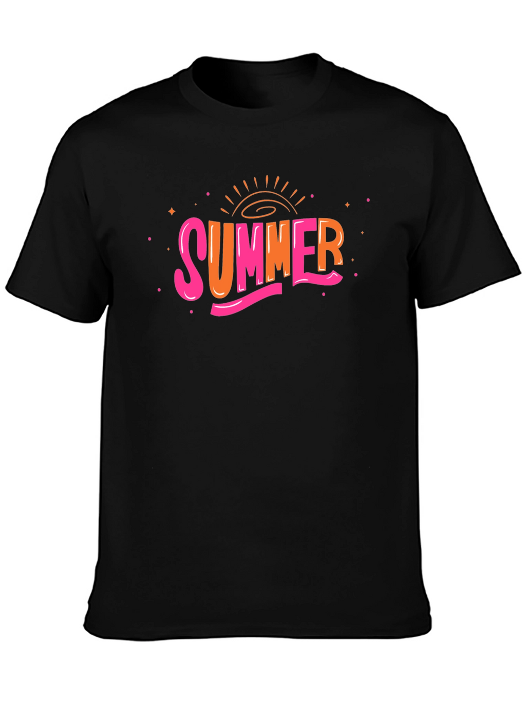 Summer Graphic Tee - Trendy Black T-Shirt