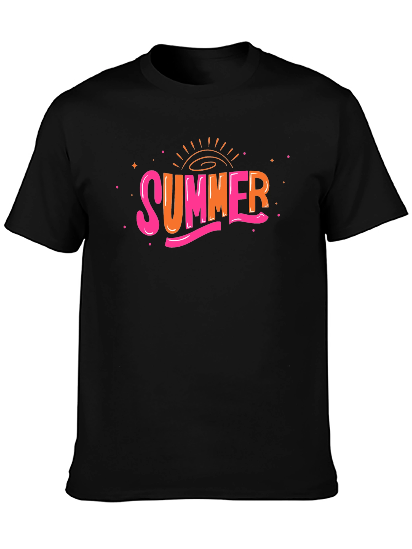 Summer Graphic Tee - Trendy Black T-Shirt