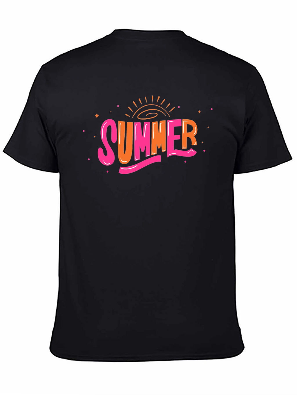 Summer Graphic Tee - Trendy Black T-Shirt