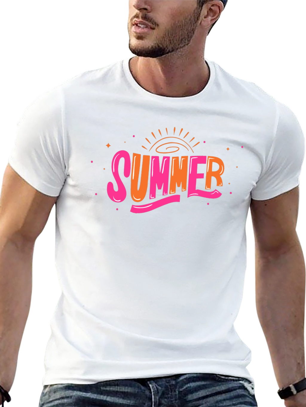 Summer Graphic Tee - Trendy Black T-Shirt