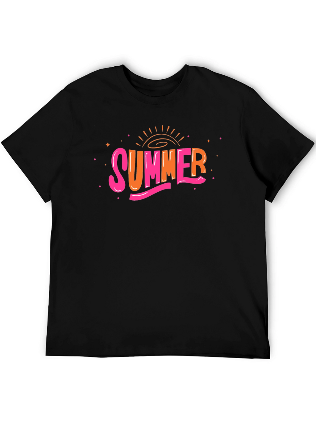 Summer Graphic Tee - Trendy Black T-Shirt