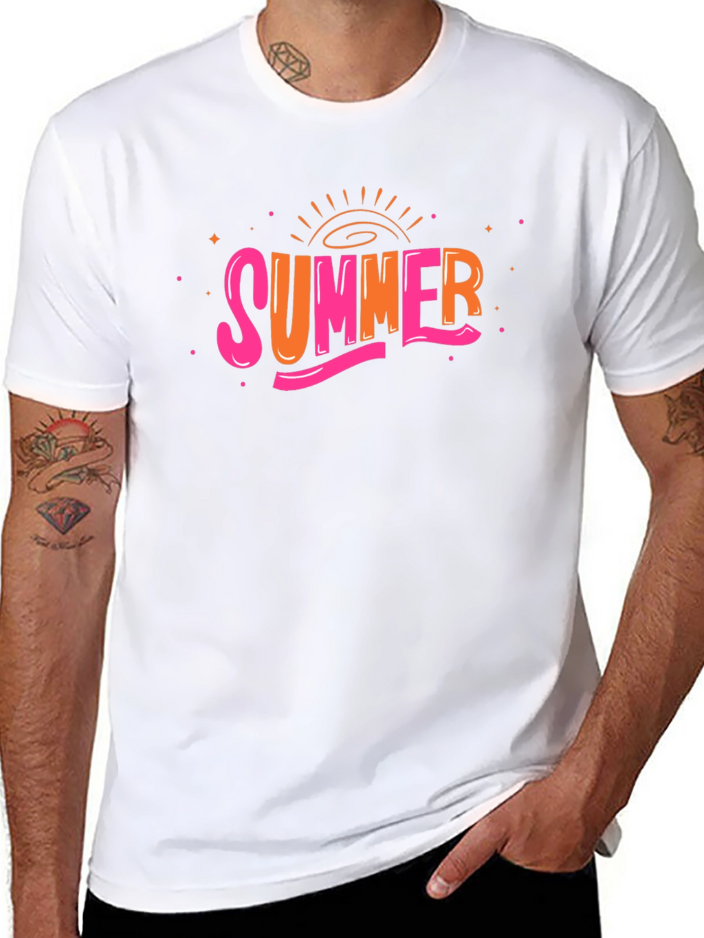 Summer Graphic Tee - Trendy Black T-Shirt