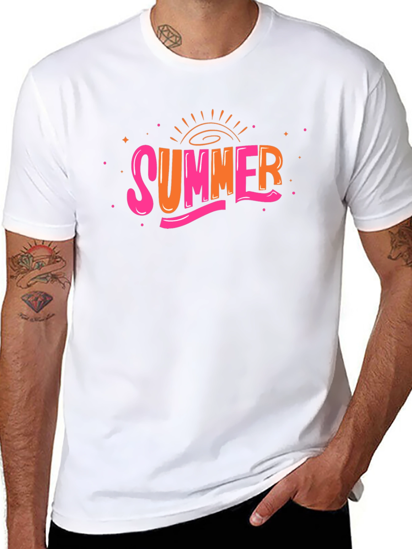 Summer Graphic Tee - Trendy Black T-Shirt