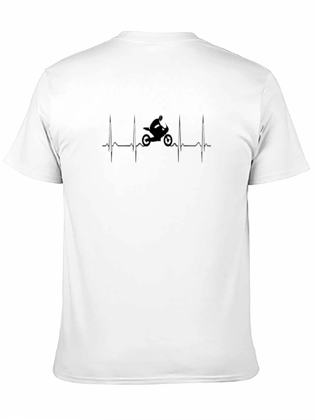 Motorcycle Heartbeat Graphic Tee - Ride Life!