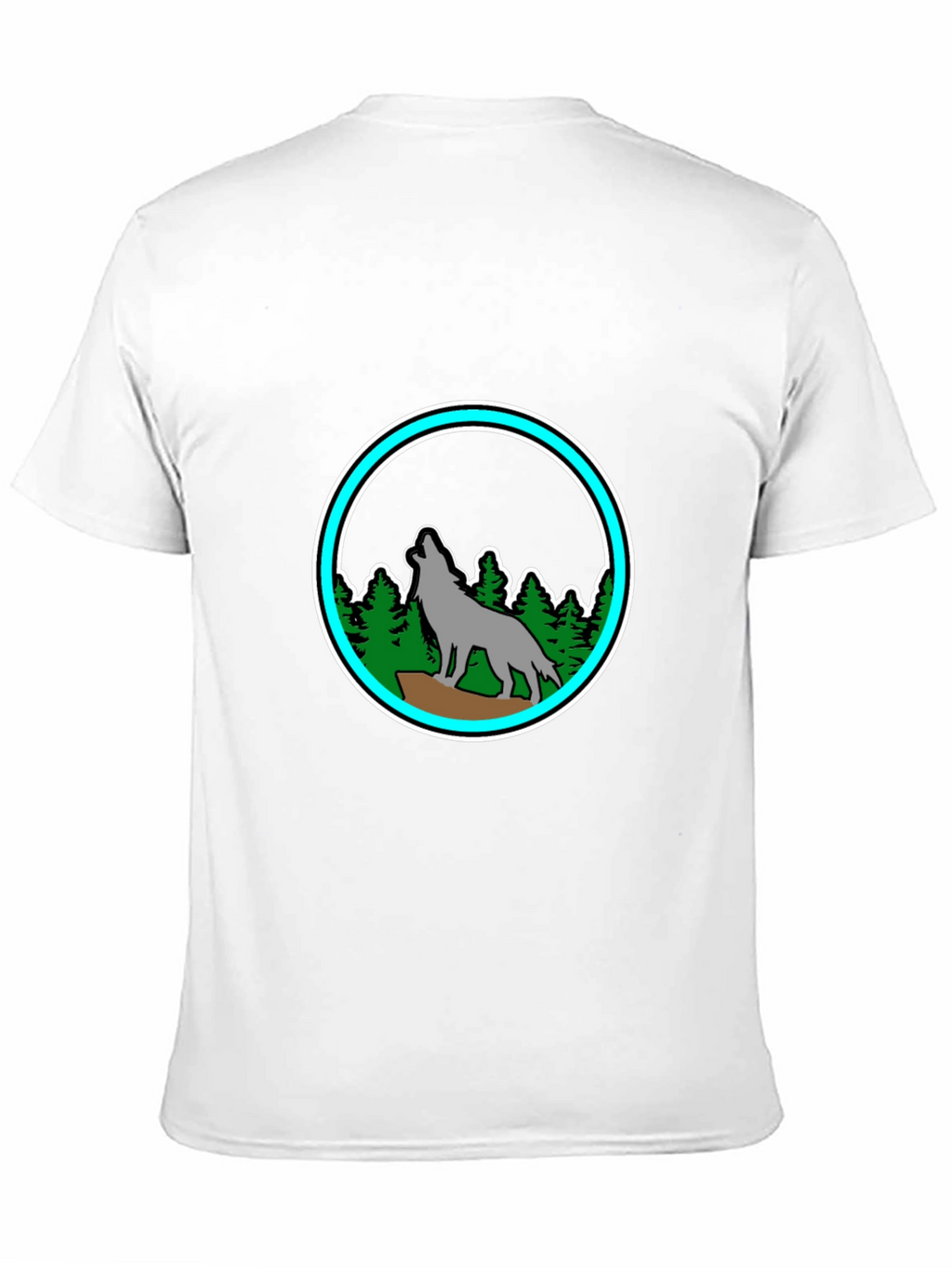 Wolf Howling at Moon T-Shirt - Nature Design