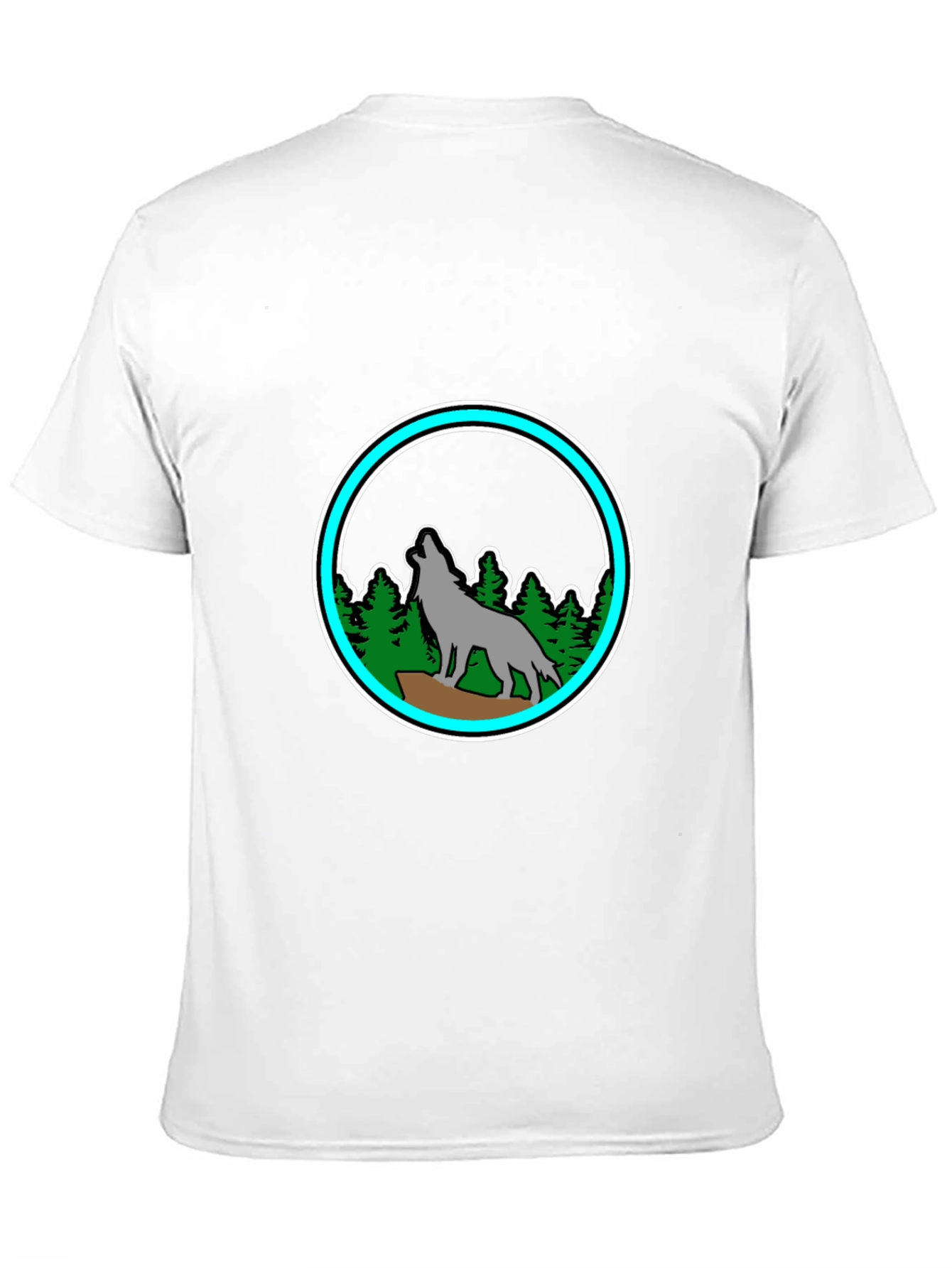 Wolf Howling at Moon T-Shirt - Nature Design