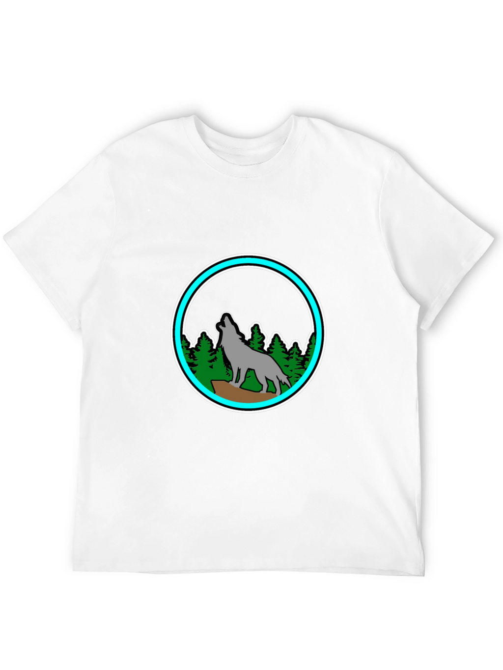 Wolf Howling at Moon T-Shirt - Nature Design