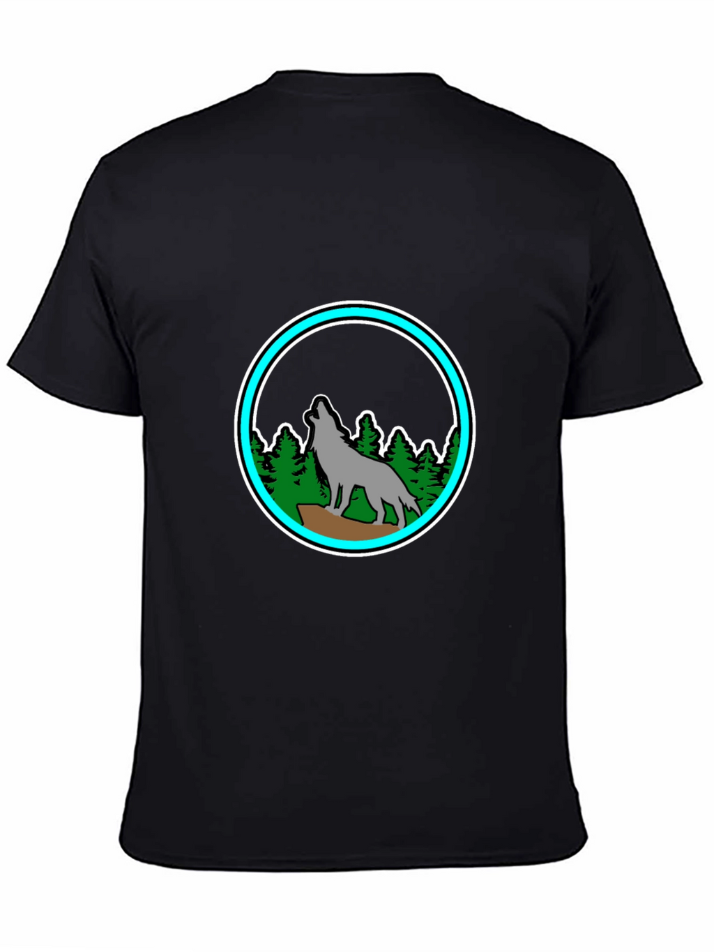 Wolf Howling at Moon T-Shirt - Nature Design