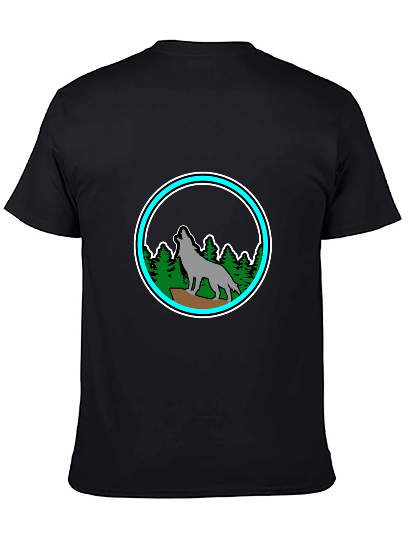 Wolf Howling at Moon T-Shirt - Nature Design