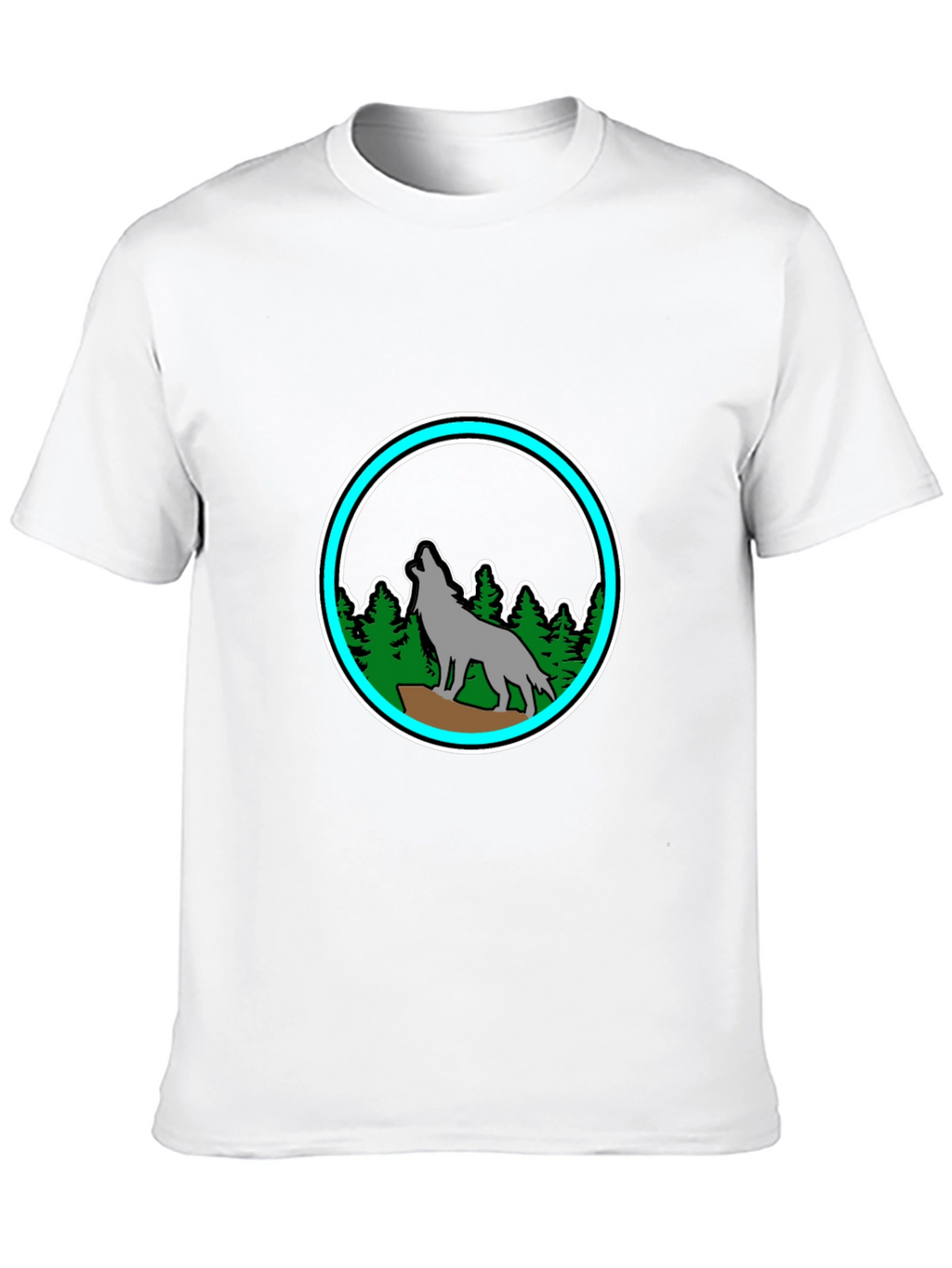 Wolf Howling at Moon T-Shirt - Nature Design