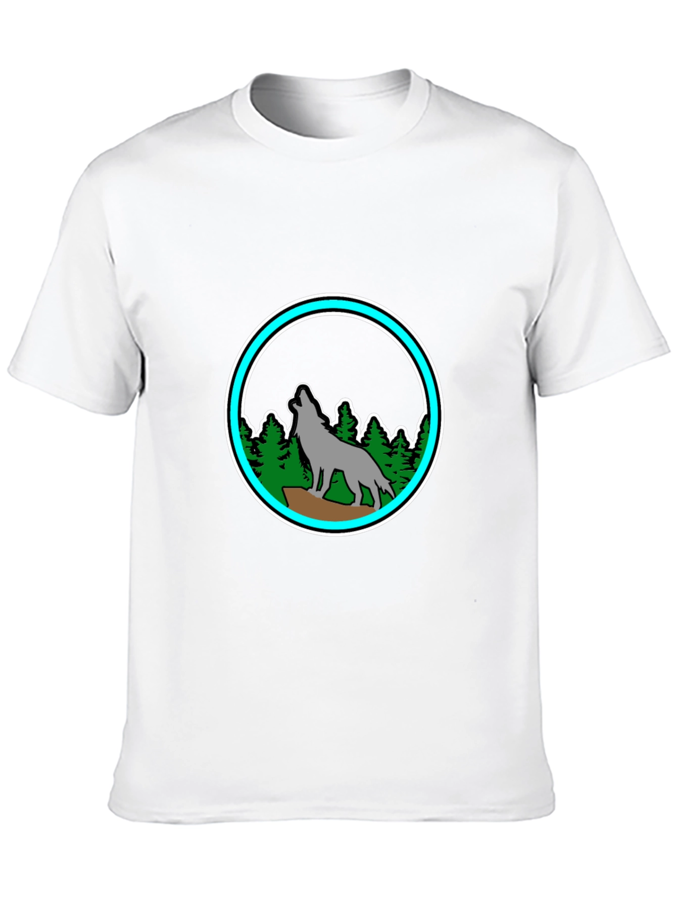 Wolf Howling at Moon T-Shirt - Nature Design