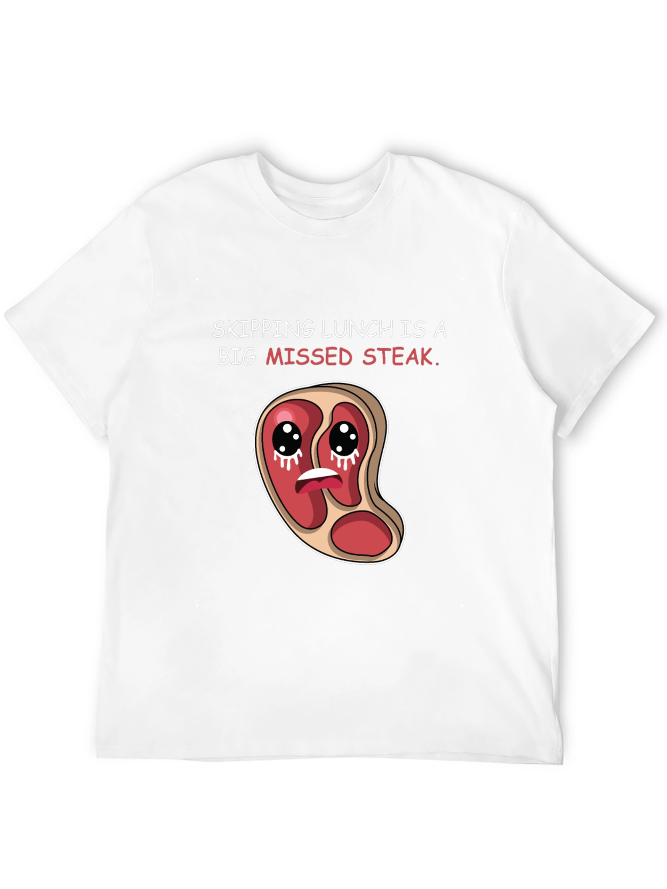 Missed Steak Pun Graphic T-Shirt