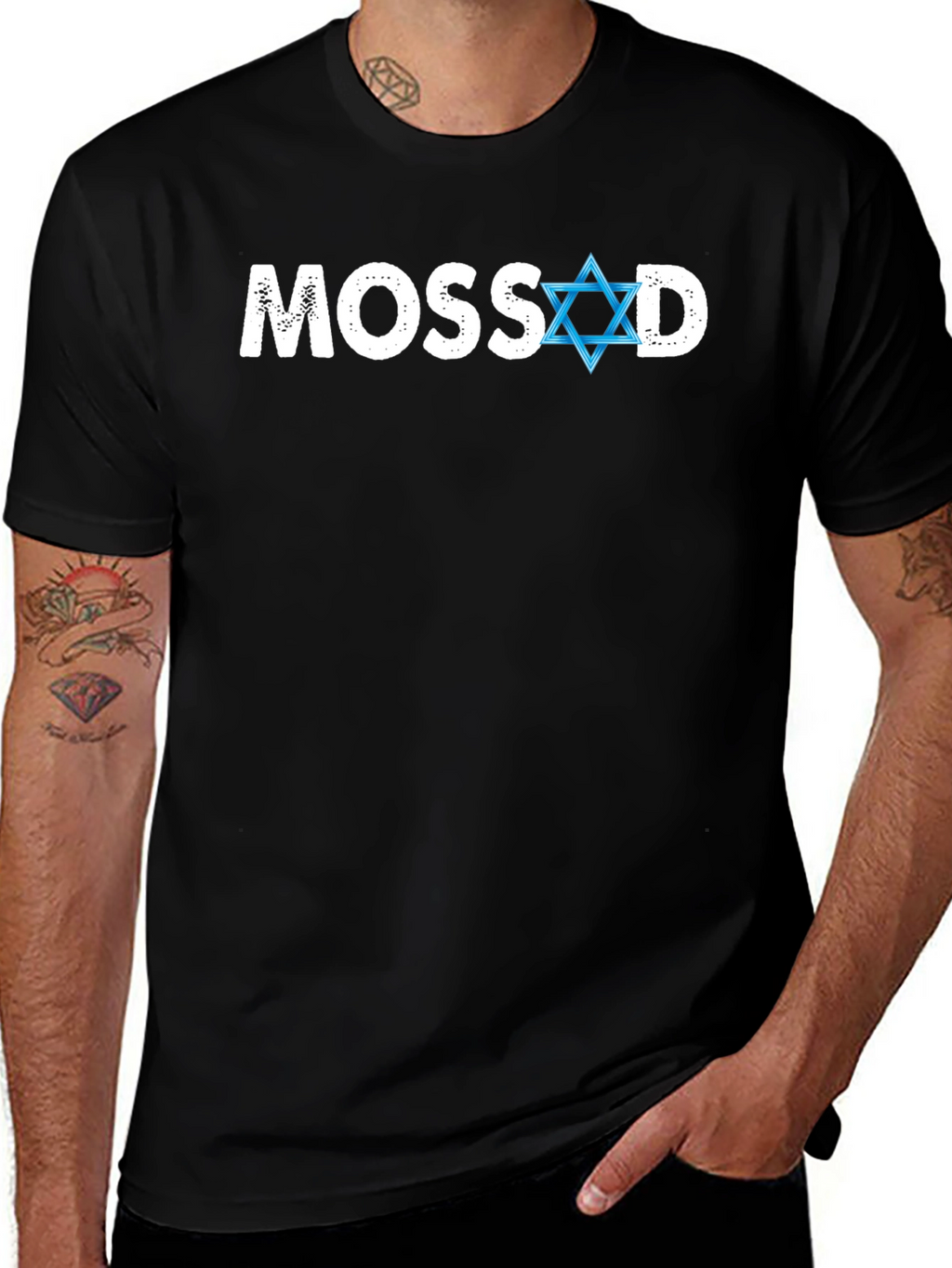 Mossad Star of David T-Shirt - Classic Black Tee