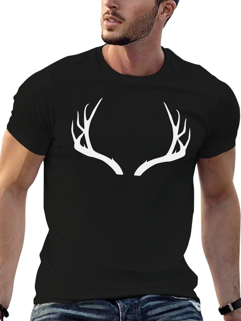 Antler Graphic Tee - Black