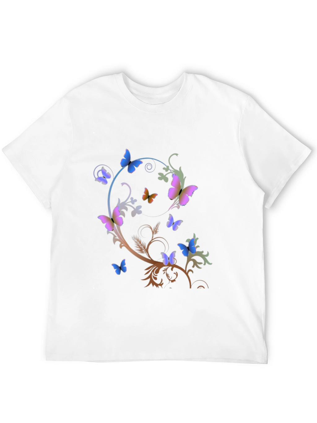 Butterfly Graphic Print T-Shirt - Stylish Casual Wear
