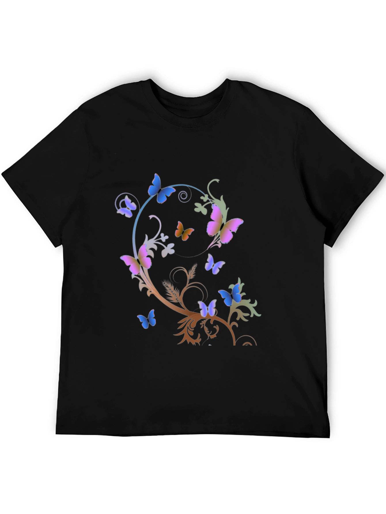 Butterfly Graphic Print T-Shirt - Stylish Casual Wear
