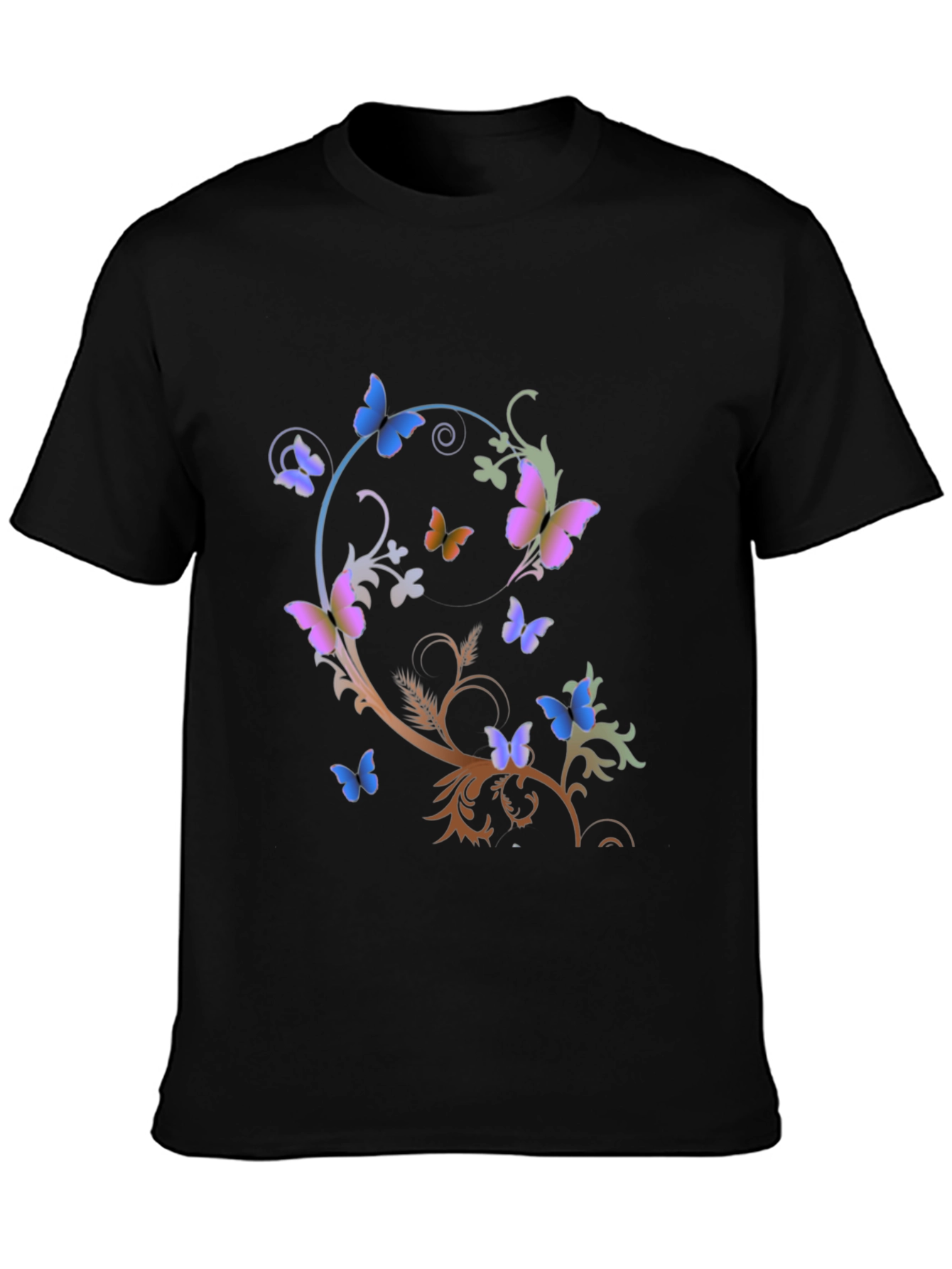Butterfly Graphic Print T-Shirt - Stylish Casual Wear