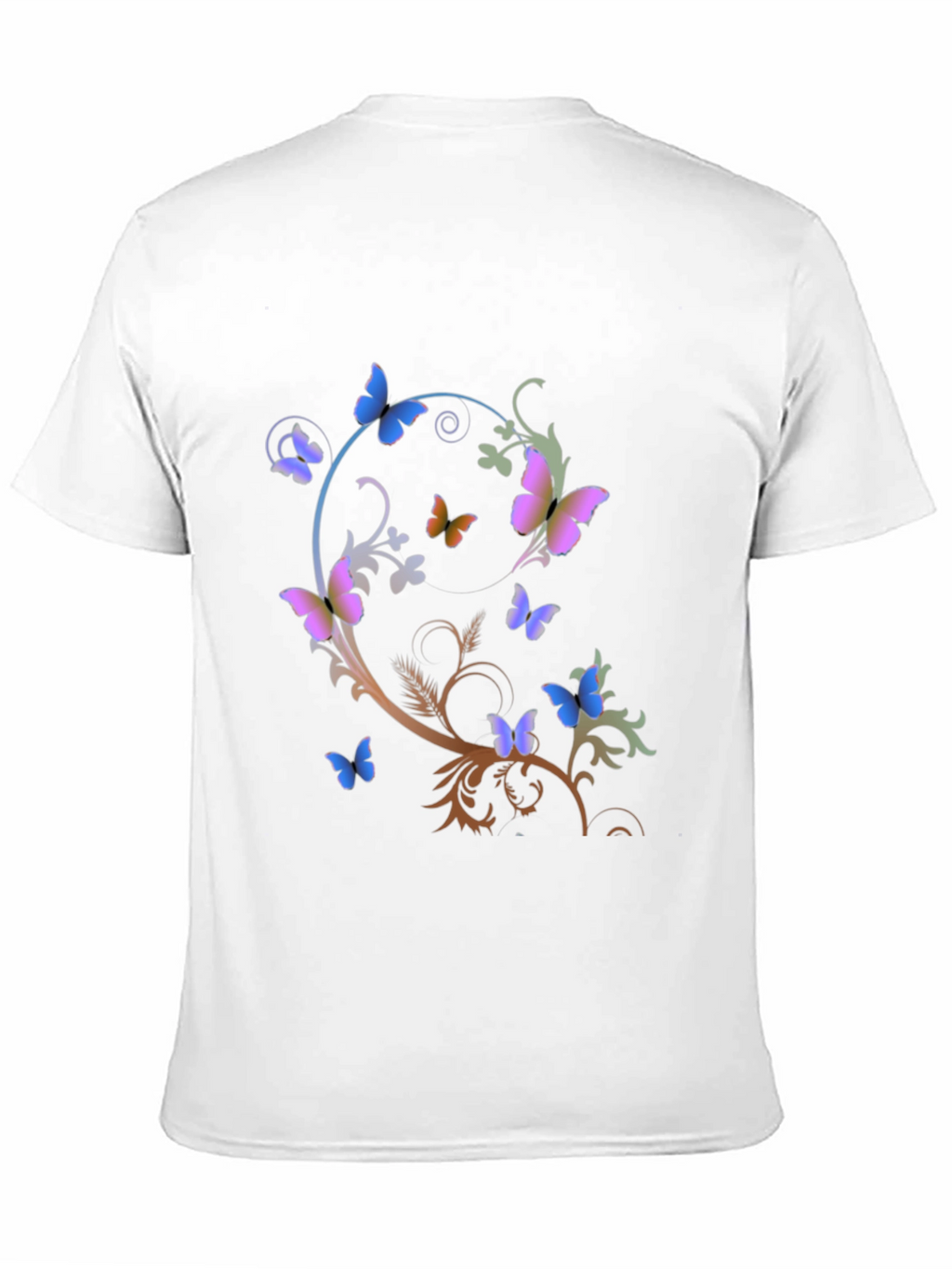 Butterfly Graphic Print T-Shirt - Stylish Casual Wear