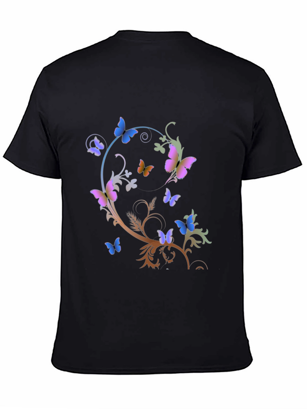 Butterfly Graphic Print T-Shirt - Stylish Casual Wear