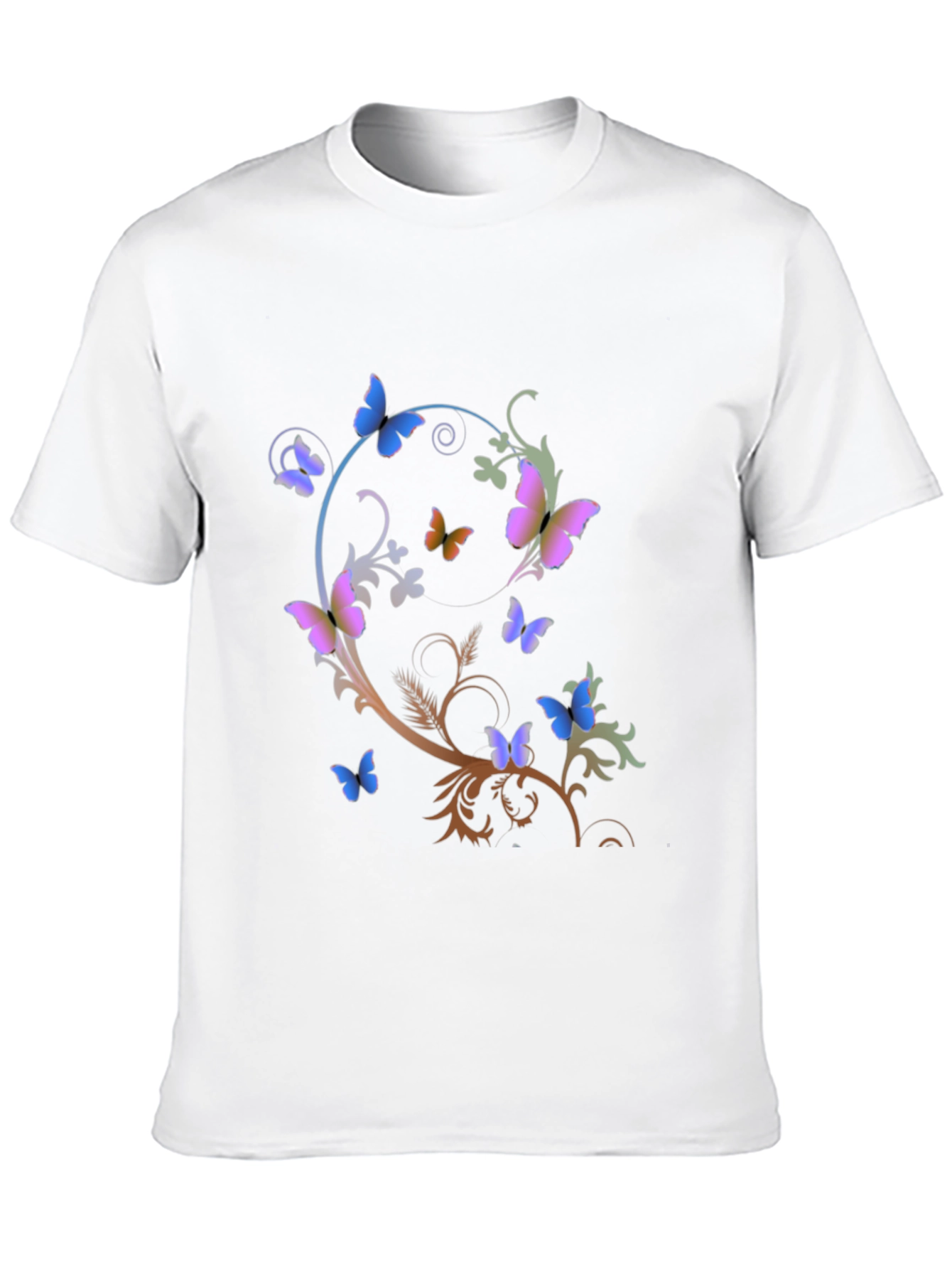 Butterfly Graphic Print T-Shirt - Stylish Casual Wear