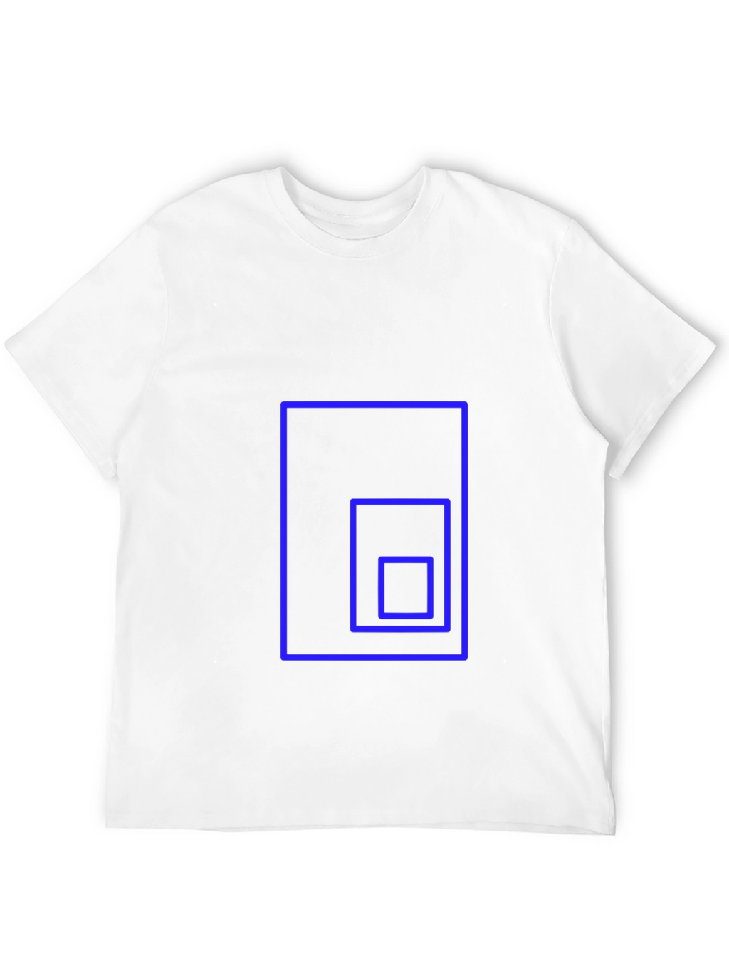 Geometric Square Design Black T-Shirt