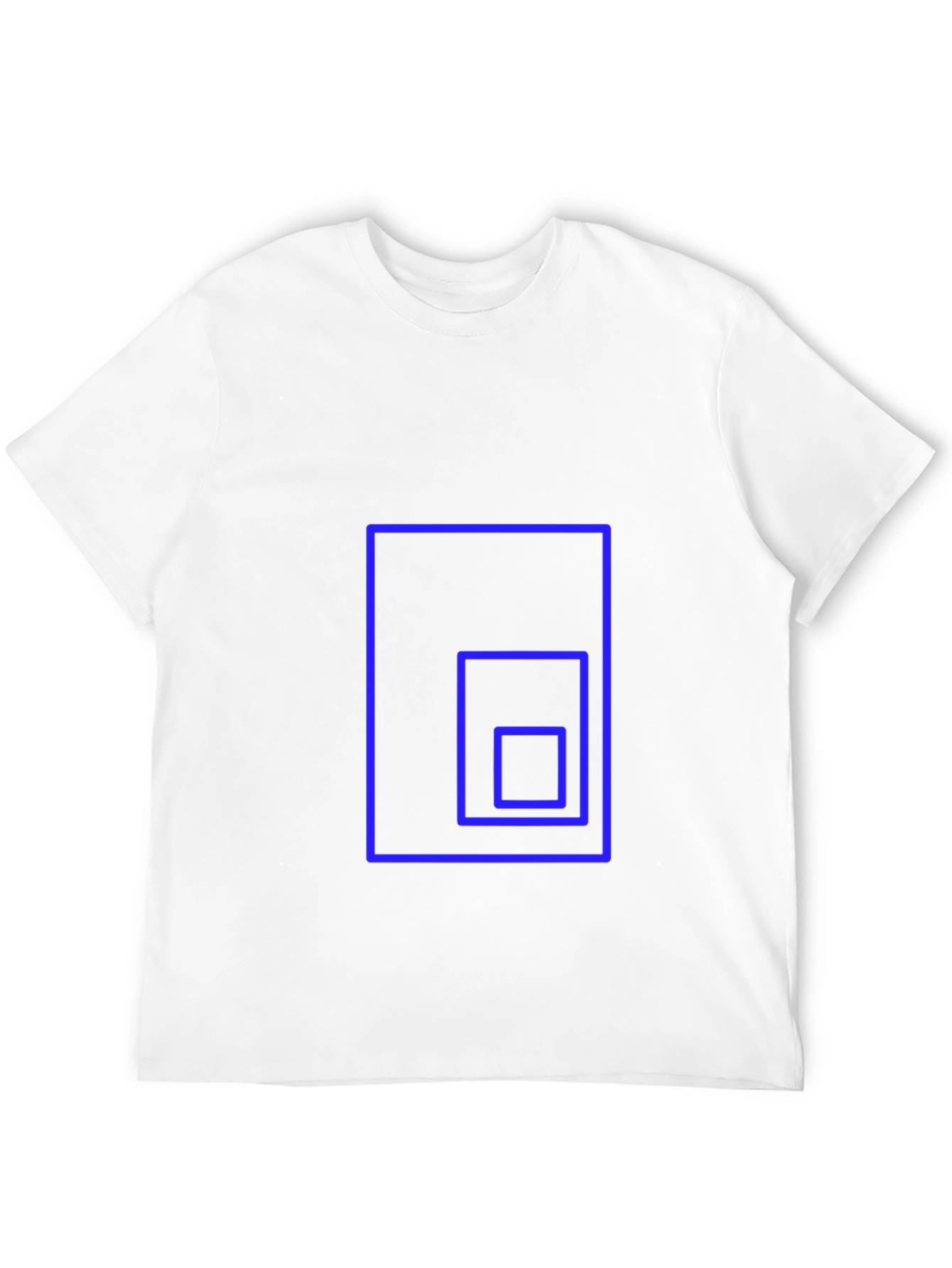 Geometric Square Design Black T-Shirt