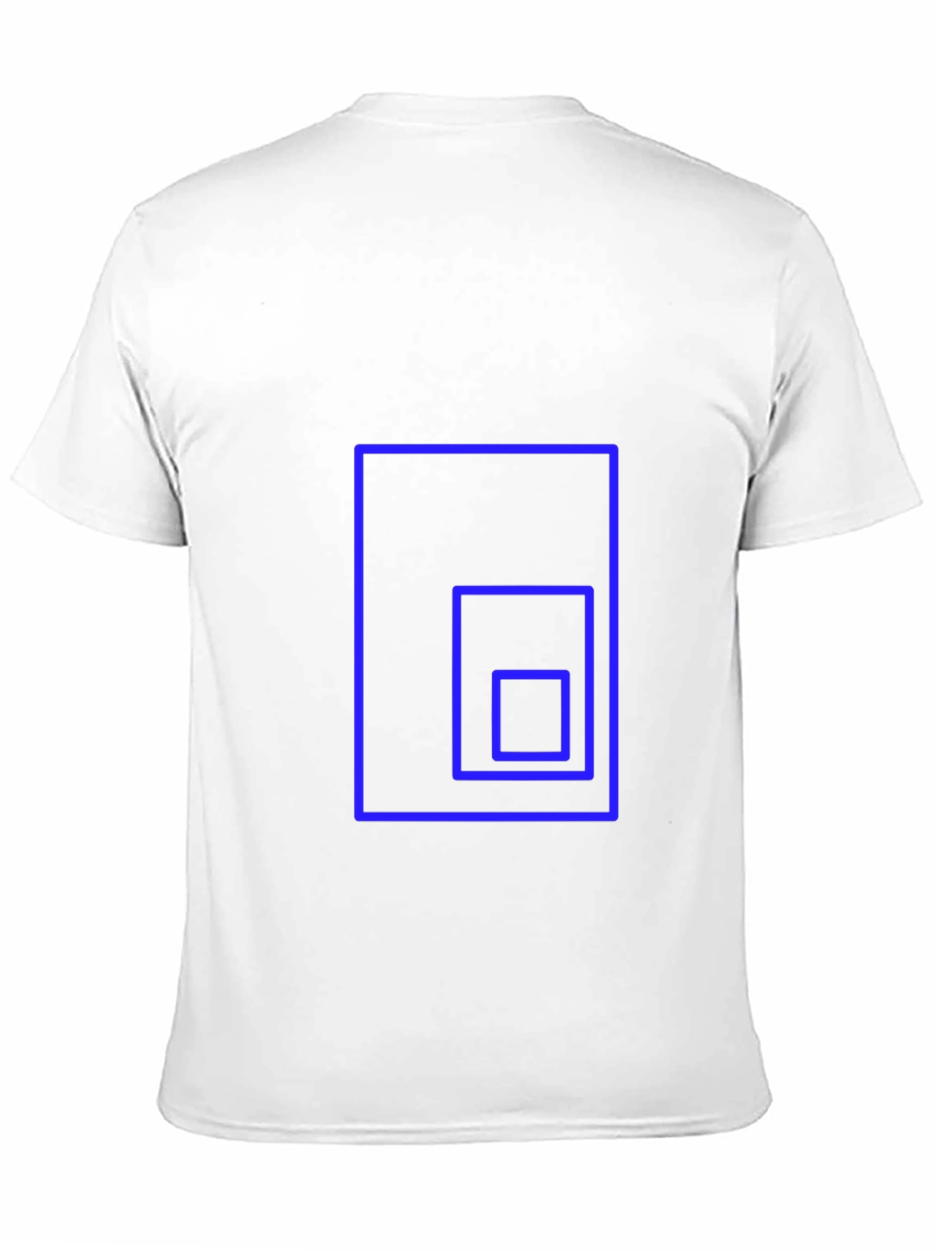Geometric Square Design Black T-Shirt
