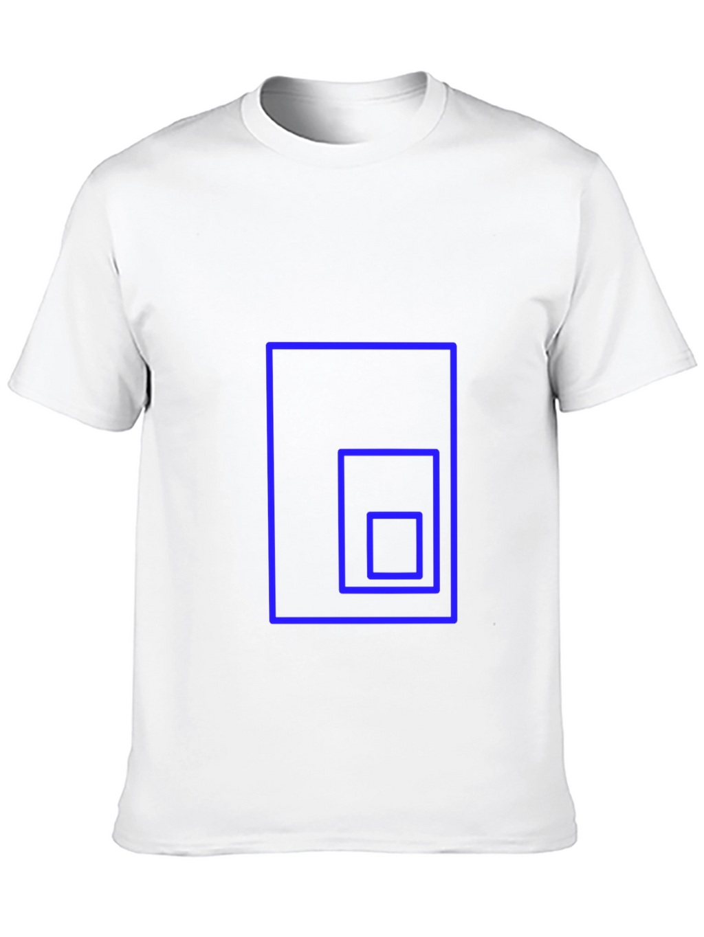 Geometric Square Design Black T-Shirt