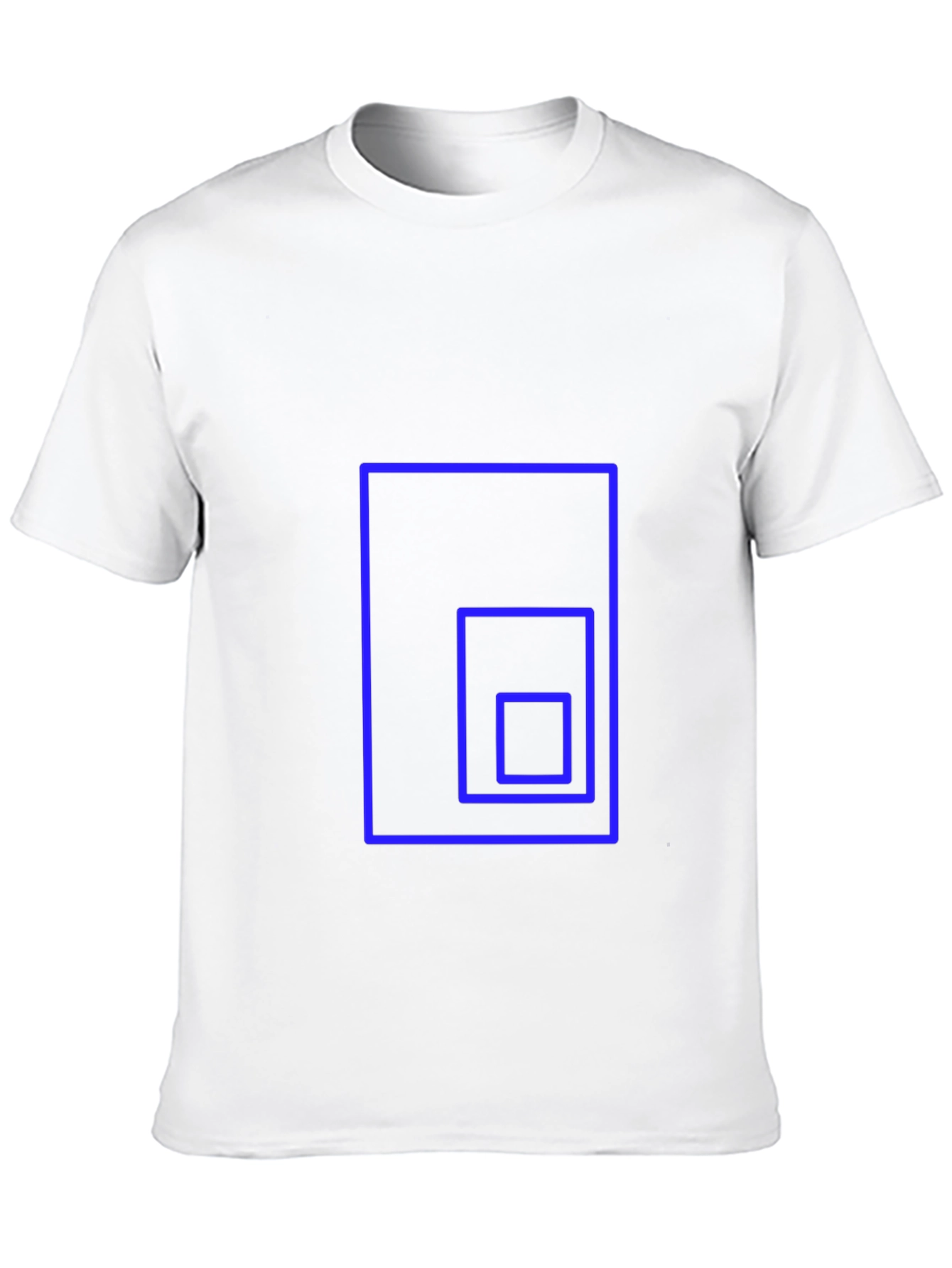Geometric Square Design Black T-Shirt