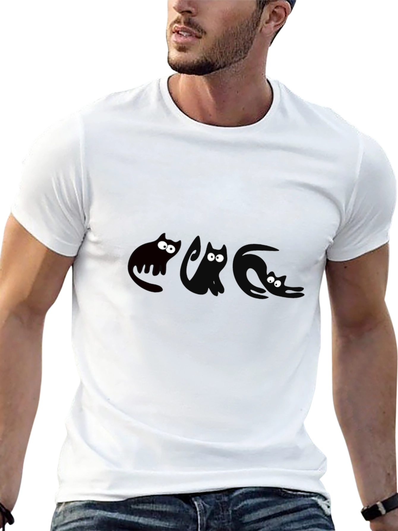 Three Cats Graphic T-Shirt