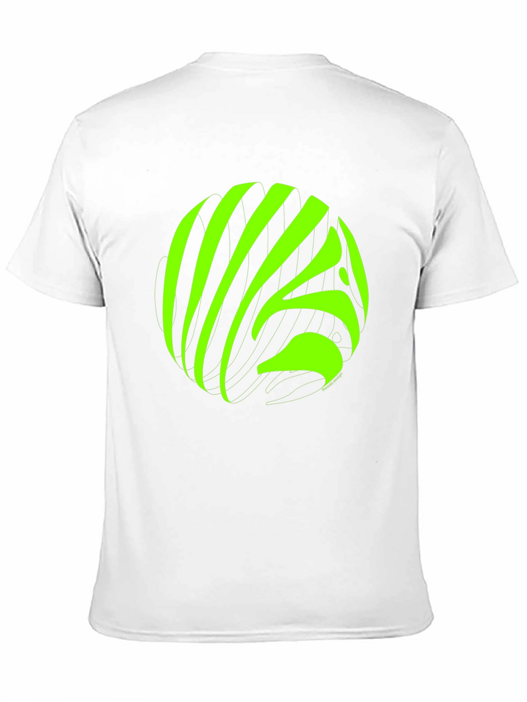 Abstract Neon Graphic Black T-Shirt