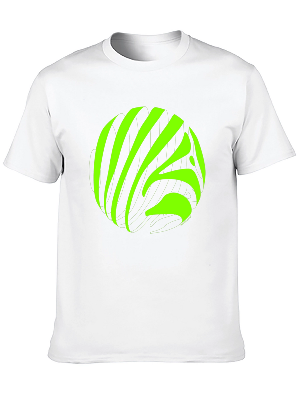 Abstract Neon Graphic Black T-Shirt