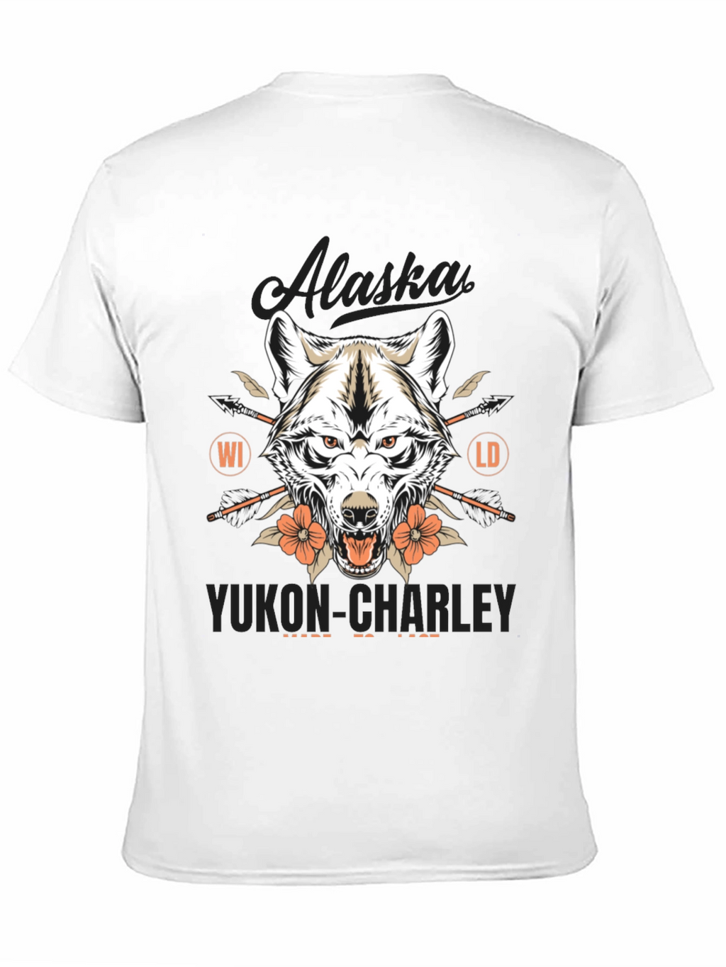 Alaska Yukon Charley Wolf Graphic T-Shirt