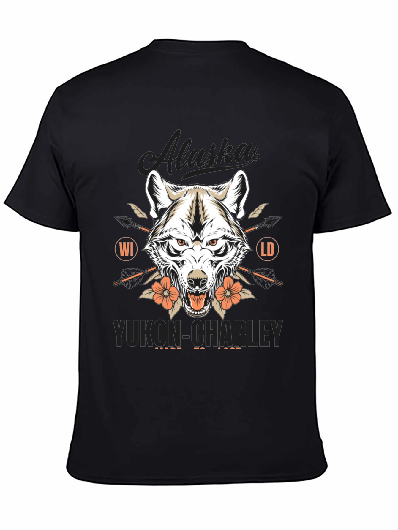 Alaska Yukon Charley Wolf Graphic T-Shirt