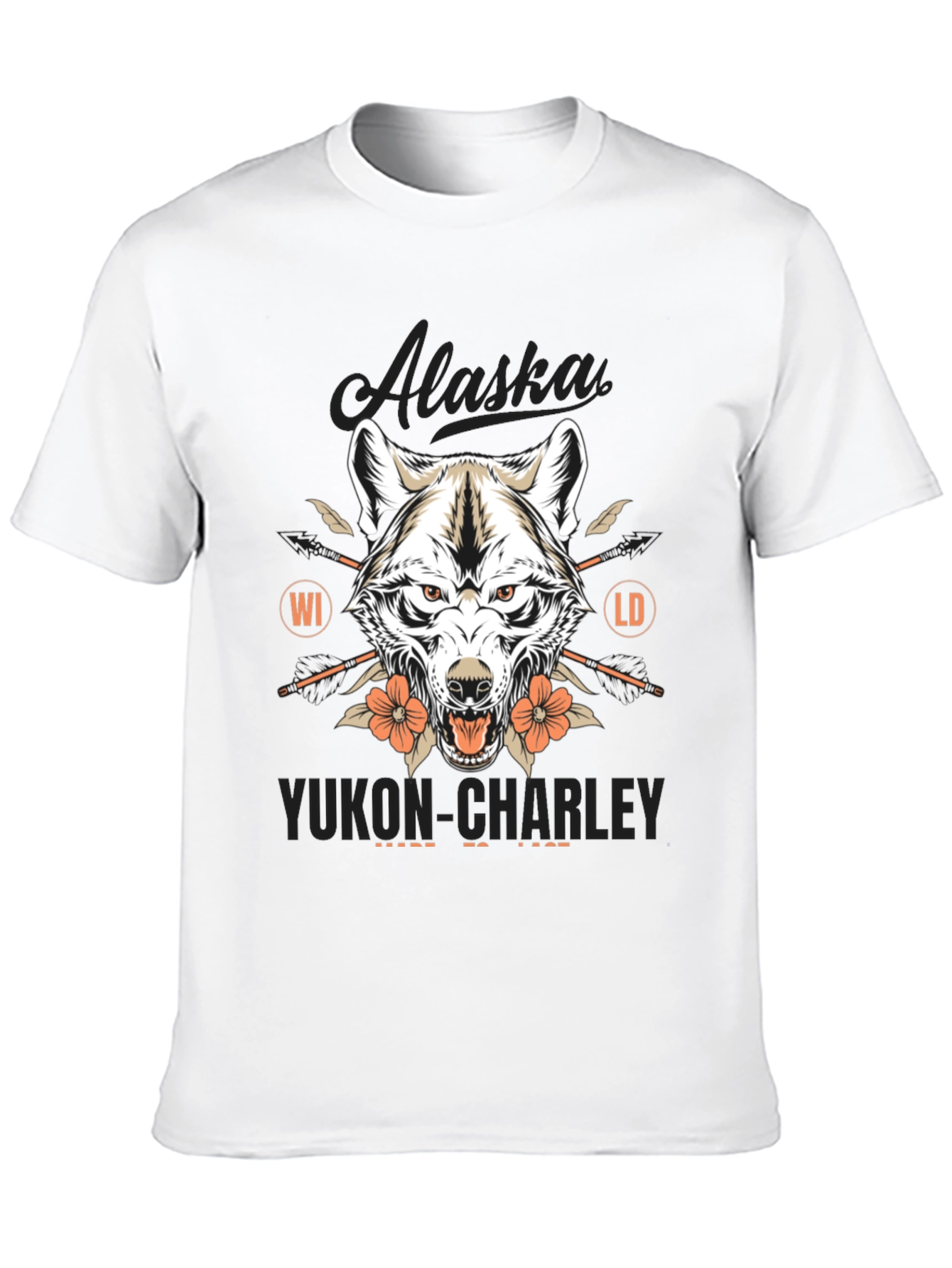 Alaska Yukon Charley Wolf Graphic T-Shirt