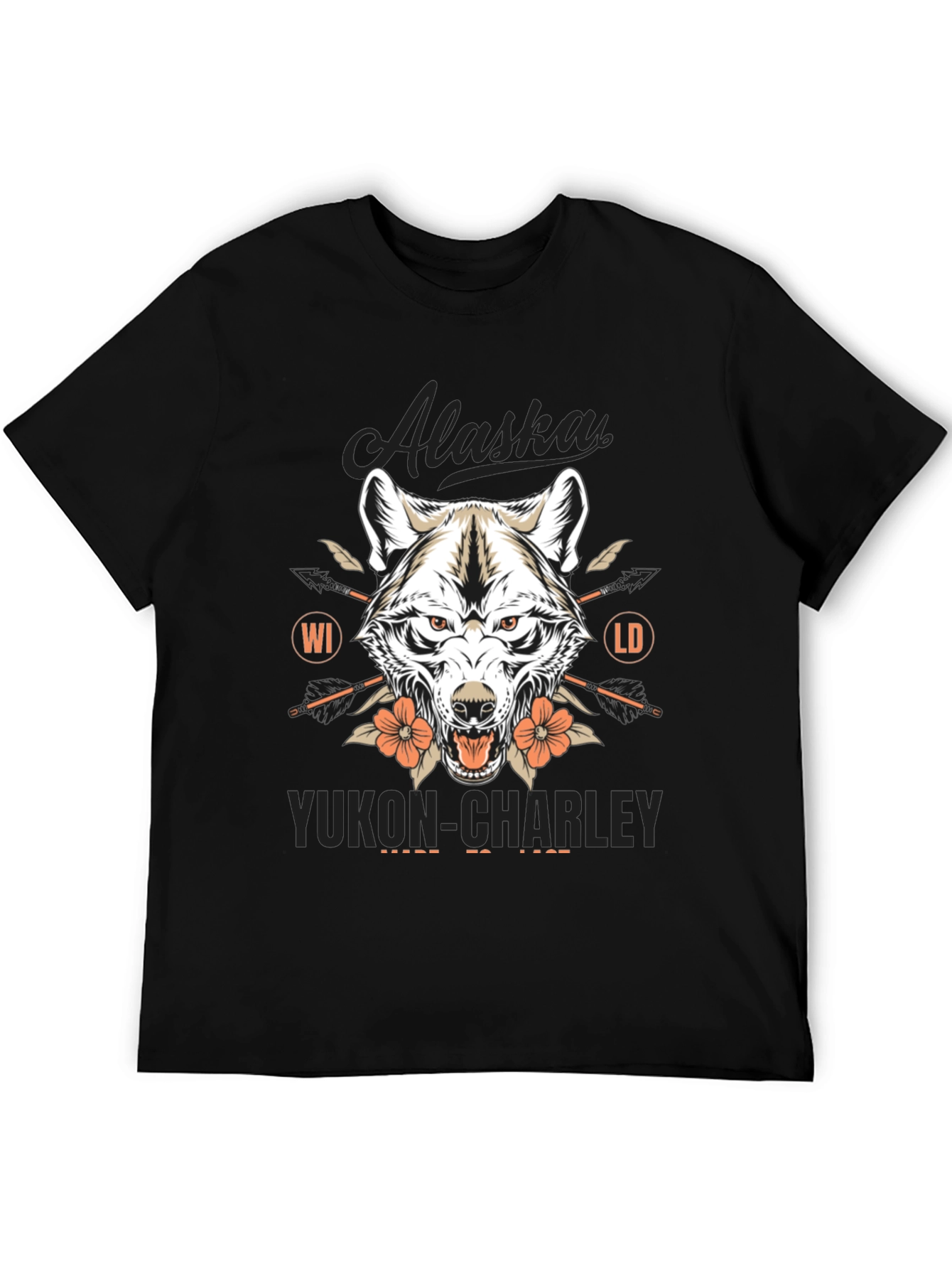 Alaska Yukon Charley Wolf Graphic T-Shirt
