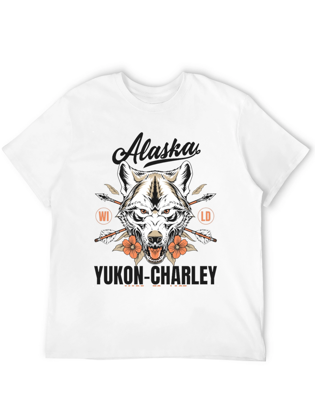 Alaska Yukon Charley Wolf Graphic T-Shirt