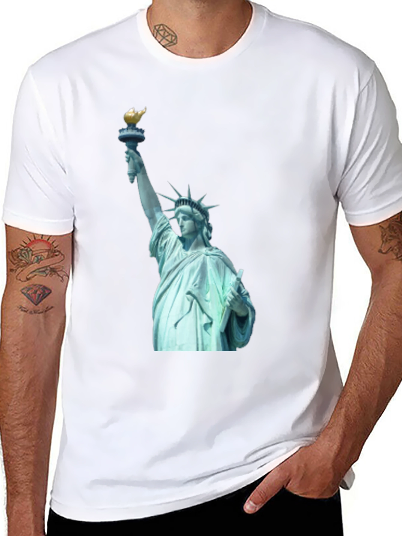 Statue of Liberty Graphic Tee - Black