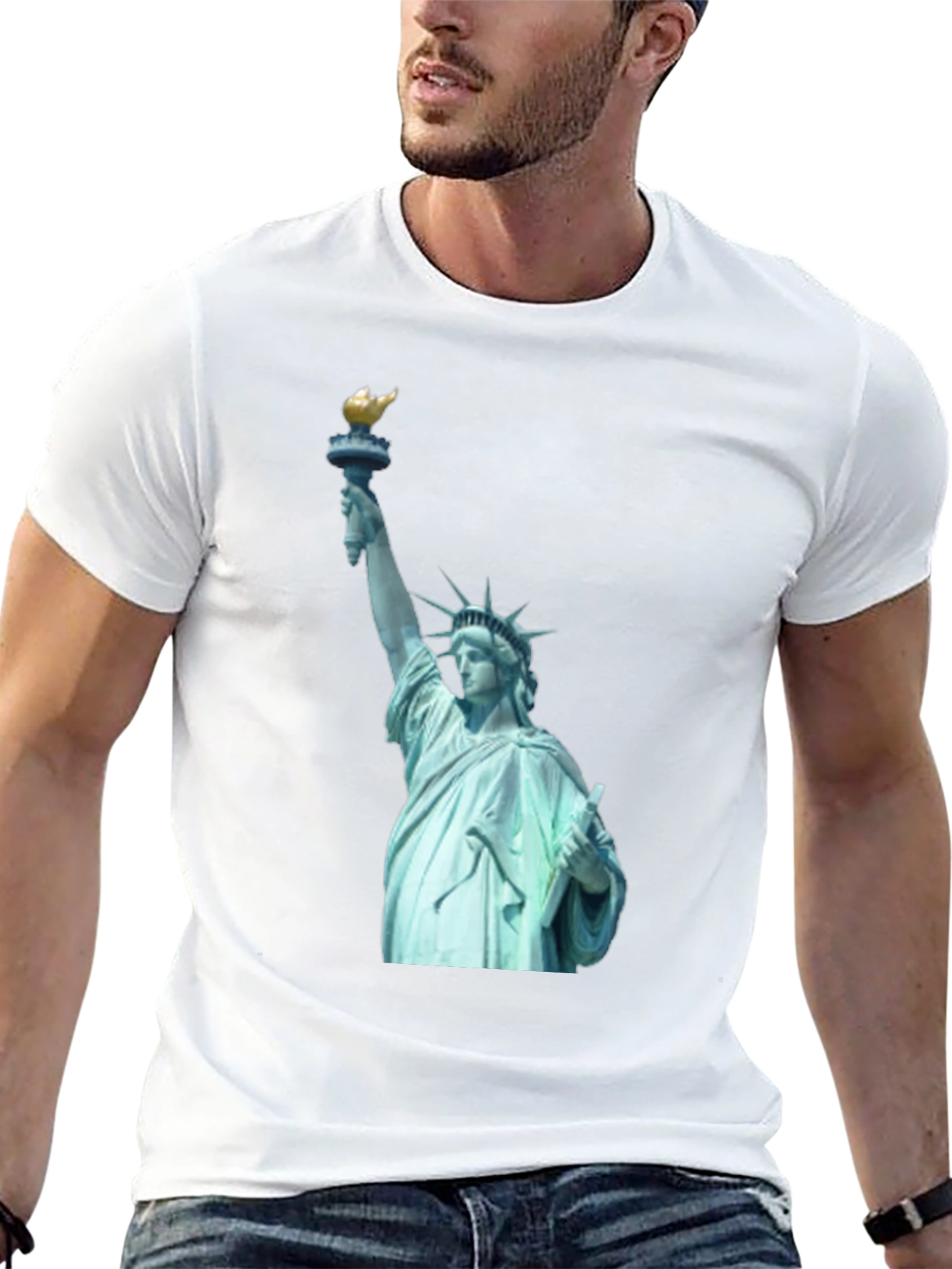 Statue of Liberty Graphic Tee - Black