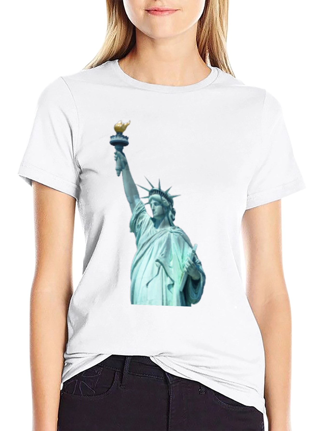 Statue of Liberty Graphic Tee - Black