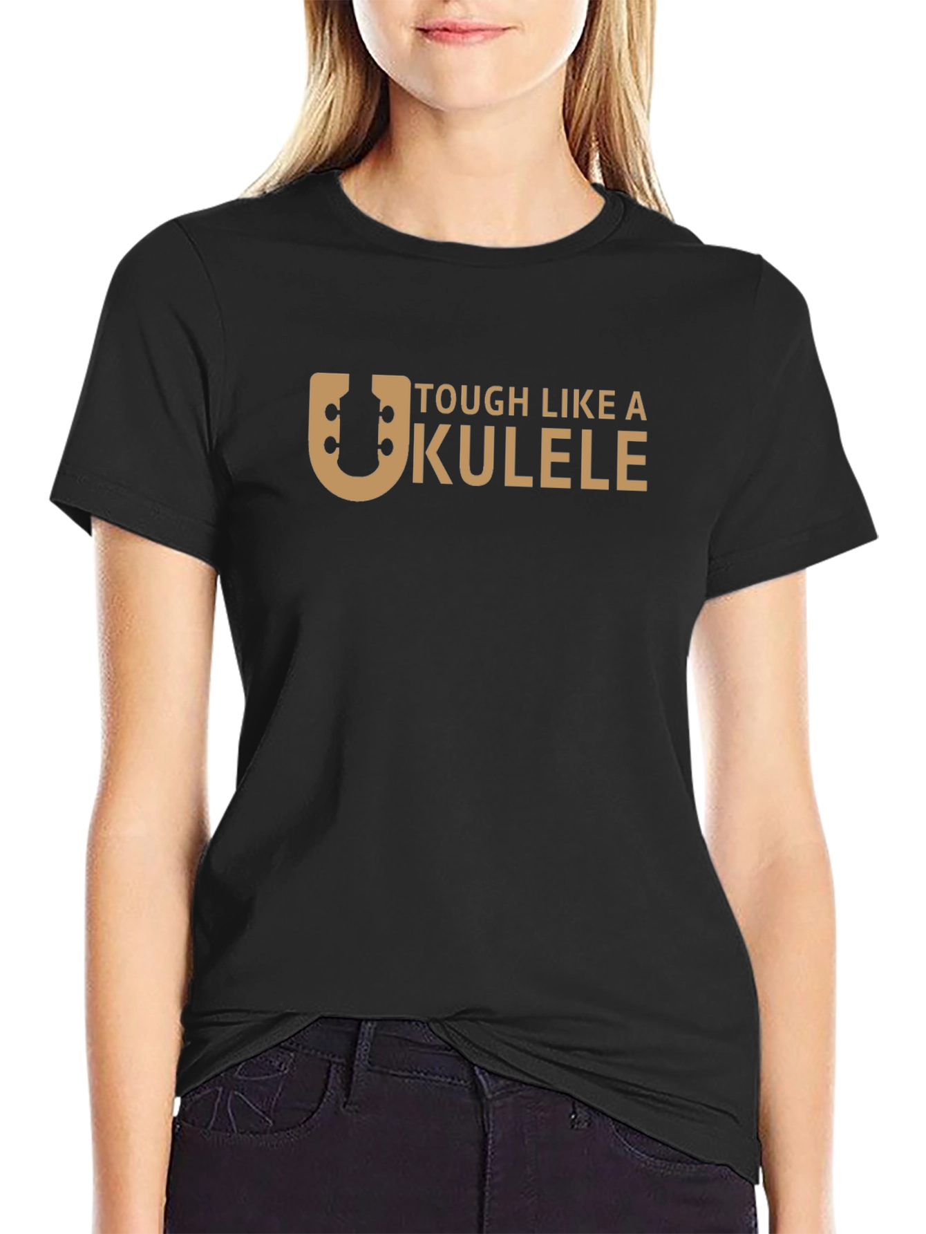 Tough Like a Ukulele Black T-Shirt