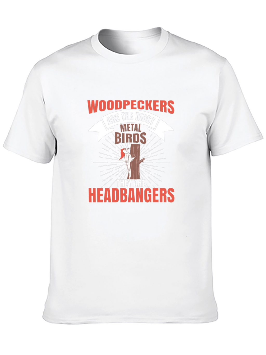 Woodpeckers Metal Birds Headbangers Graphic T-Shirt