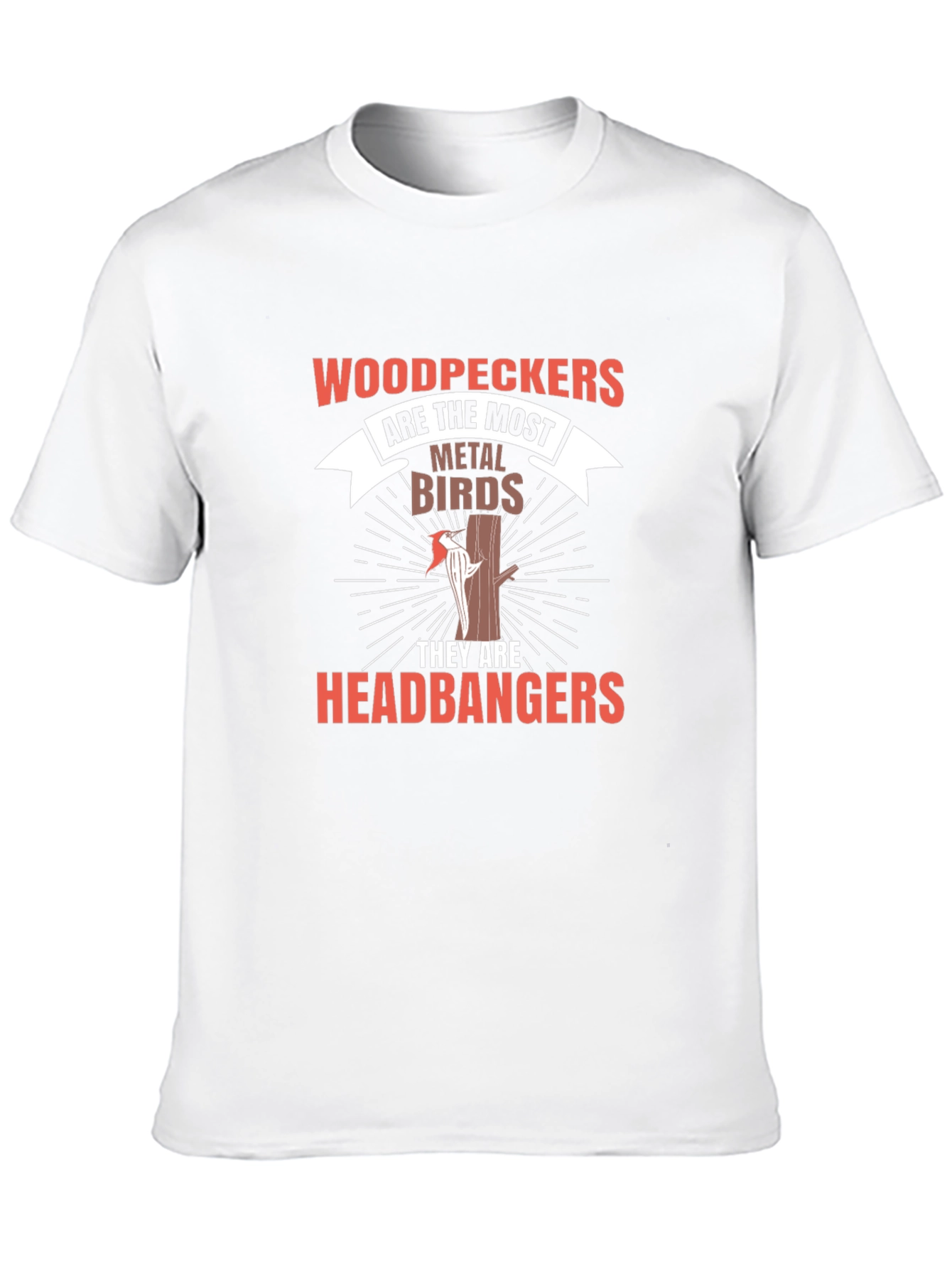 Woodpeckers Metal Birds Headbangers Graphic T-Shirt