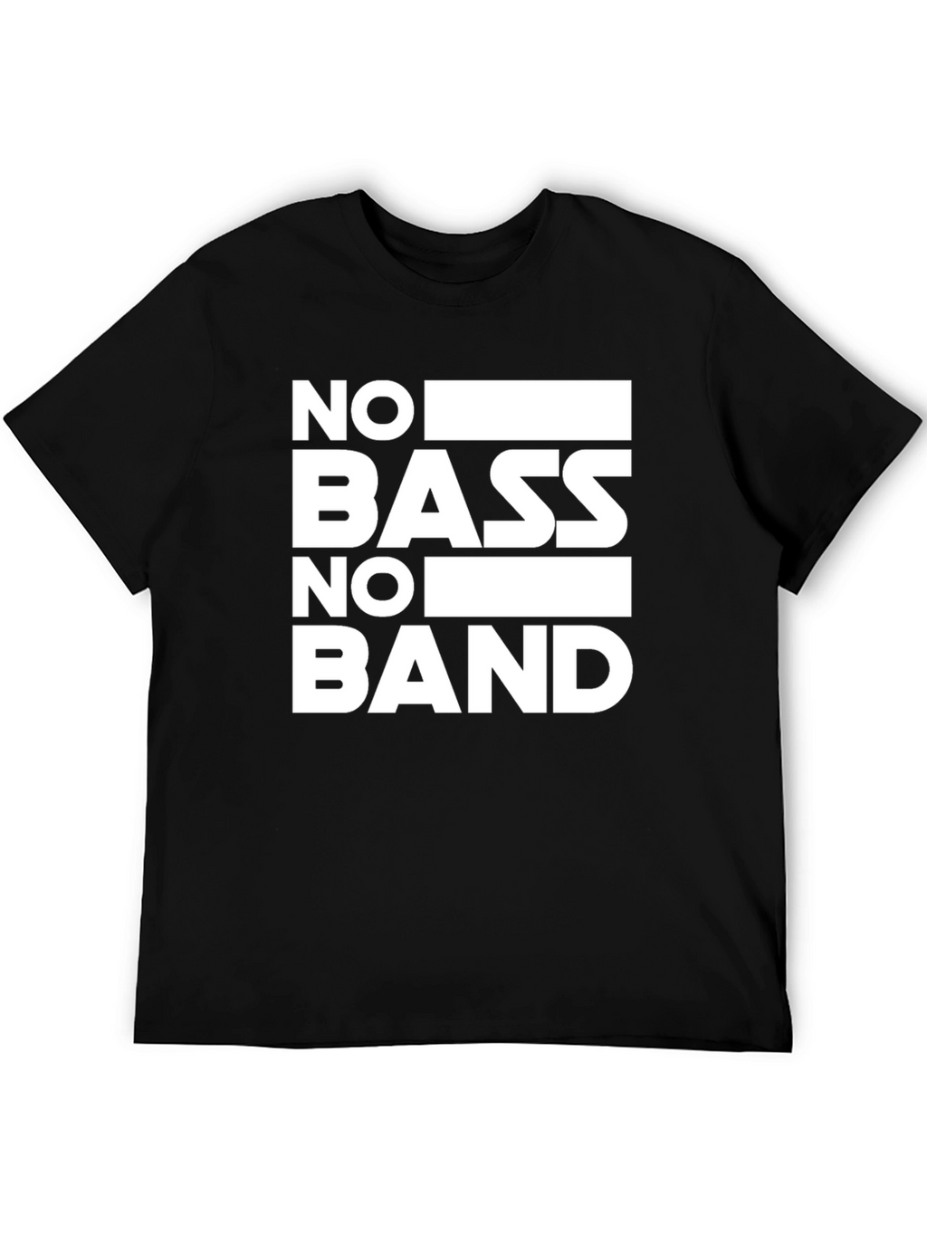 No Bass No Band Black Graphic Tee