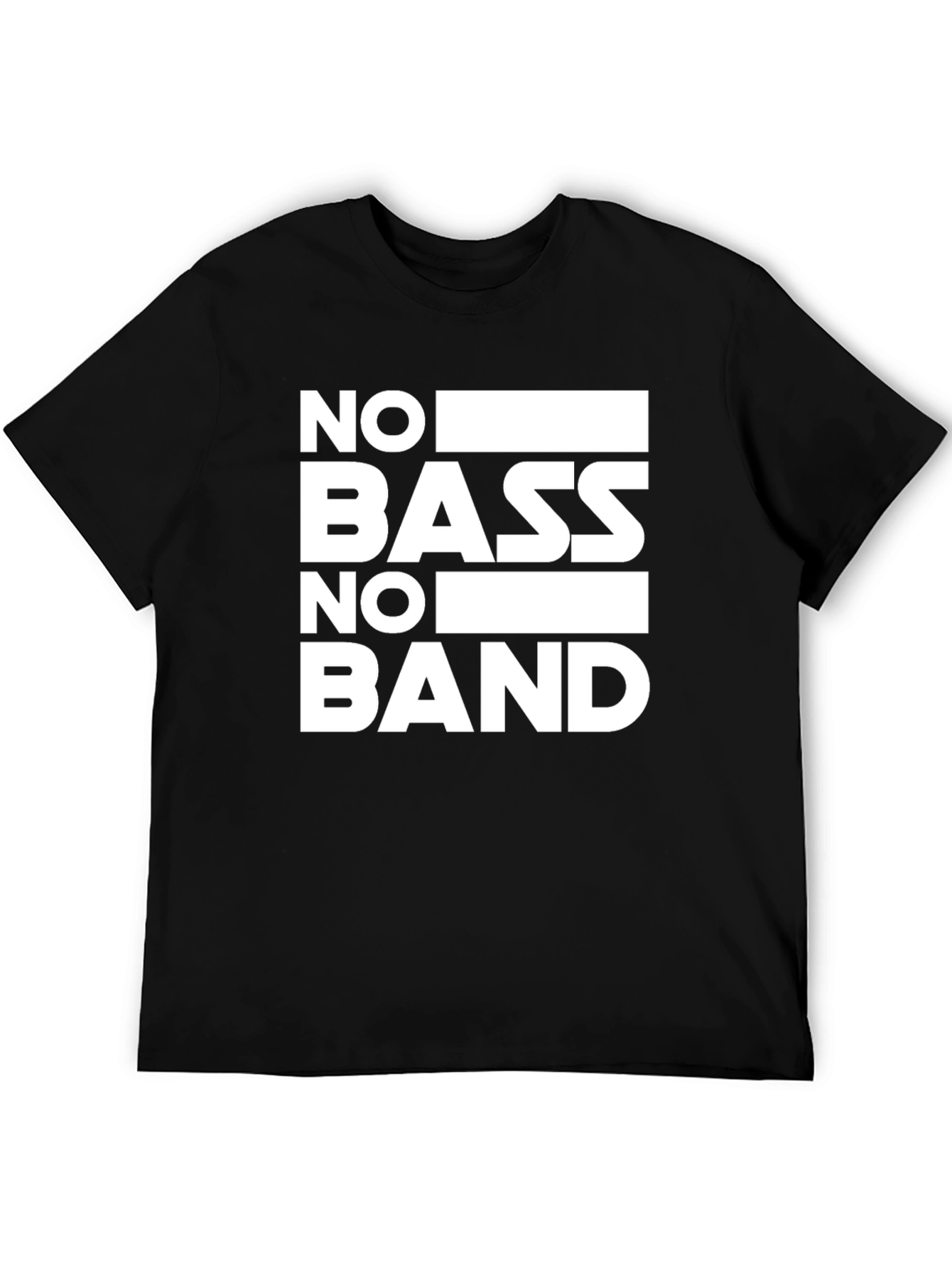 No Bass No Band Black Graphic Tee